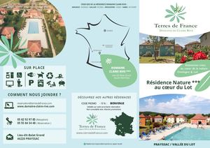 Brochure Domaine De Claire Rive Location Vacances LOT