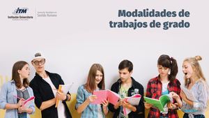 Modalidades de Trabajo de Grado