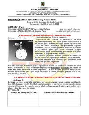 6° 7° Y 8° Semanas 3 Y 4