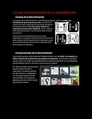 Causas Y Consecuencias De La Discriminación