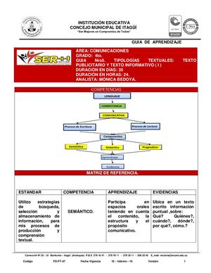 Comunicaciòn 4º Guía Nº5