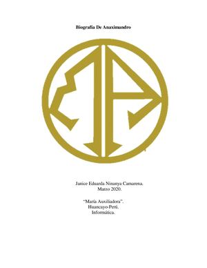 5to De Sec. Publicaciones En Internet-Bibliografía De Anaximandro. Ninanya Camarena Janice Eduarda.