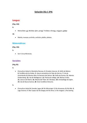 Corrección Lenuga, Mates Y Sociales 3º B Día 1