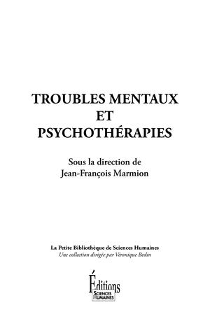 Troubles mentaux et psychothérapies