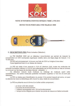 NIT NRBC N°50 PID Mini RAE 3000