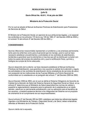 31. Resolucion 2183 De 2004