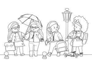 Coloriage ma Corolle Dans La Rue