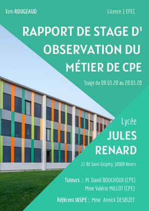 L1 Tom Rougeaud Rapport De Stage