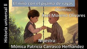 El Niño con el pijama de rayas.