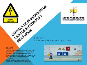 Cartilla De Prevención De Riesgos Eléctricos Y Mecánicos Jc