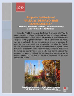 Villa 25 De Mayo Patrimonio E Identidad