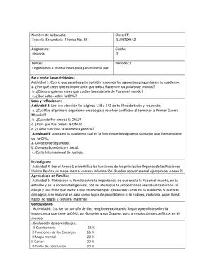 Ficha 2 Historia I Primer Grado