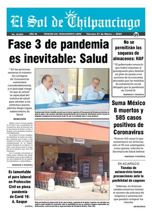 El Sol De Chilpancingo - 27 MARZO  2020