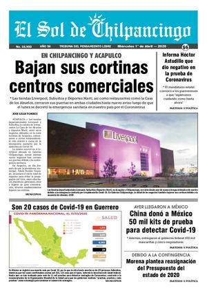 El Sol De Chilpancingo - 1  Abril  2020
