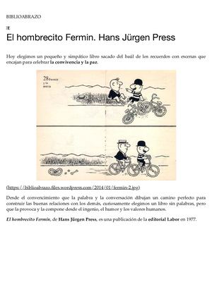 El Hombrecito Fermin Hans Jürgen Press Biblioabrazo
