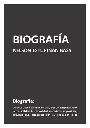 Biografía Nelson Estupiñan Bass