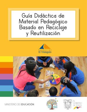Guia Didáctica Para Material Pedagógico Reciclaje Reutilizacion