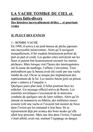 La Vache Tombée Du Ciel - Michel Piquemal