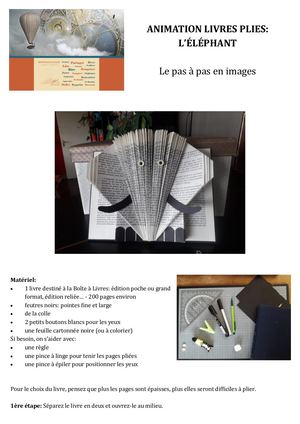 Livres Plies L'elephant