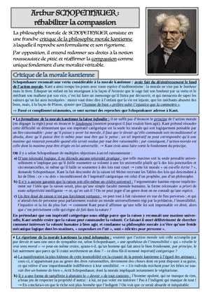 L'action morale selon SCHOPENHAUER