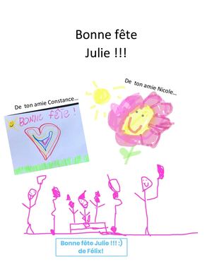Carte Fête Julie