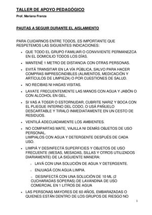 Pautas Para Cuidarnos Del Covid 19