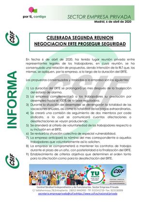 Csif Informa Segunda Reunion Prosegur Seguridad