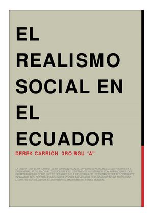 Realismo Social En El Ecuador