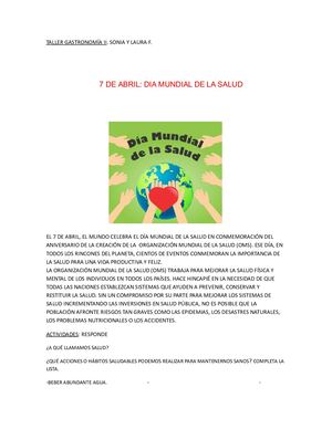 El Día Mundial De La Salud Se Celebra El 7 De Abril