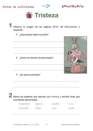 Ficha Emocionario 11 Tristeza