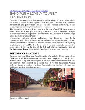 Bandipur A Lovely Tourist Destination