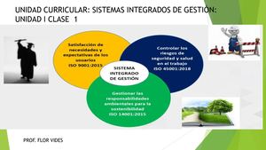 Clase 1 SISTEMAS INTEGRADOS DE GESTIÓN