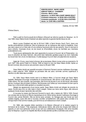 Marie André CHABBERT