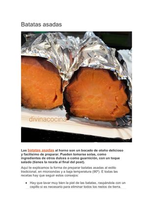 Batatas Asadas