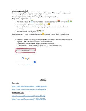 Adolescentes, Actividades Del 6 Al 13 De Abril