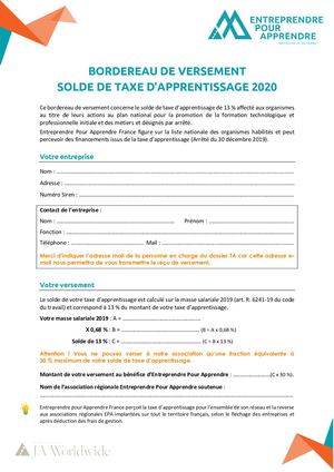 Bordereau De Versement Epa France