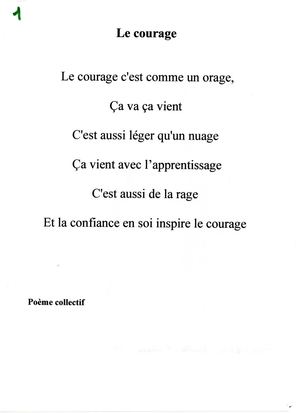 Concours de poésie 2020 . Sélection des 6ème