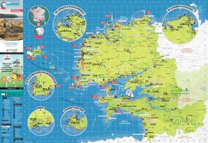 Carte de randonnée - Brest terres océanes