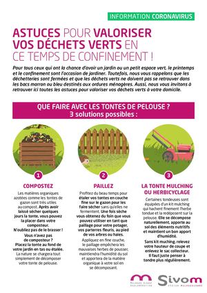 Astuces pour valoriser vos déchets verts en période de confinement | Sivom Mulhouse