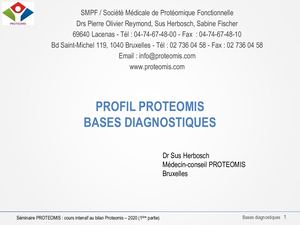 01 Cours Proteomis Bases Diagnostiques