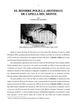 EL HOMBRE POLILLA (MOTHMAN) DE CAPILLA DEL MONTE