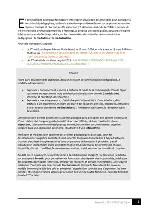 Etude Médiation Et Médiatisation