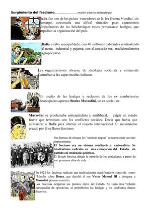 Surgimiento del Fascismo