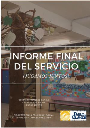 Informe final del servicio en el CEIP Andalucía