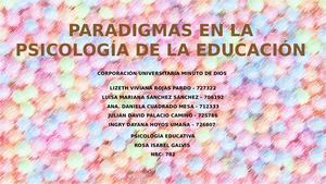 Paradigmas En La Psicología De La Educación