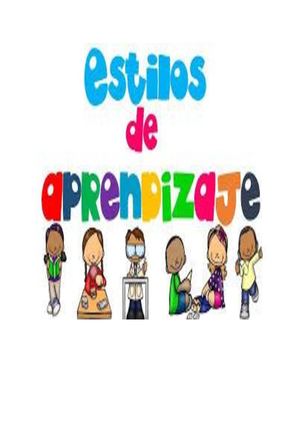 Cartilla Estilos de aprendizaje