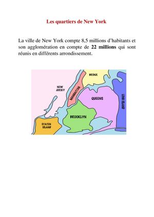 Les Quartiers De New York 