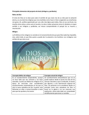 Principales Elementos Del Proyecto De Jesús