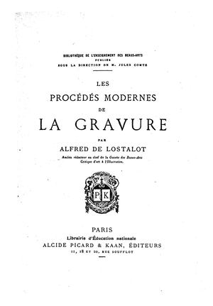 Les Procédés Modernes De La Gravure