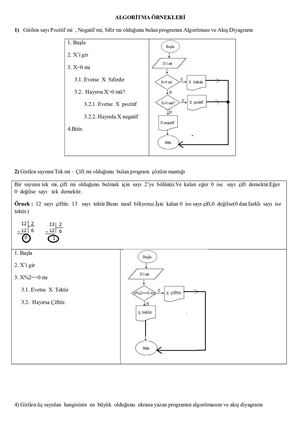 Algori̇tma ÖRnekleri̇